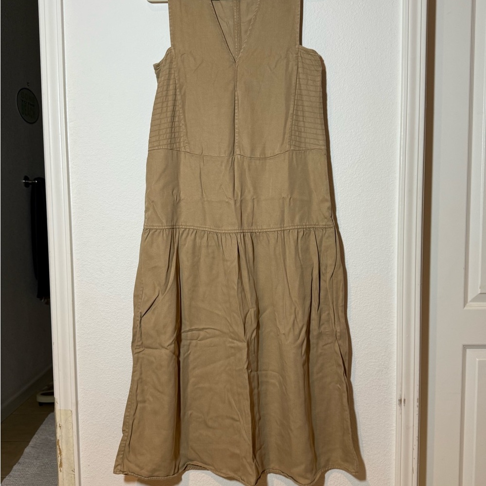 Everlane Tan Sleeveless Jumper Dress